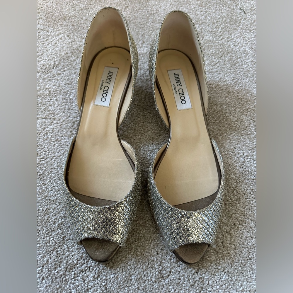 Jimmy Choo Sparkly Kitten Heel | Size 40.5 - image 1